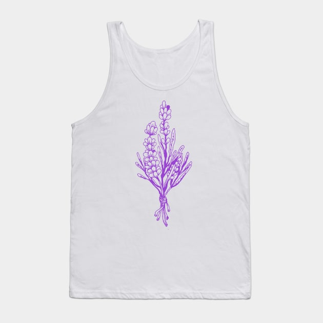 Lavender Branches Tank Top by therinanana